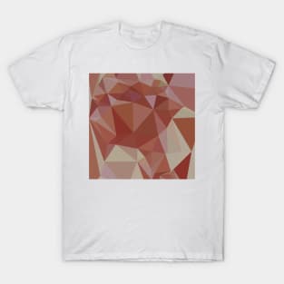Congo Pink Abstract Low Polygon Background T-Shirt